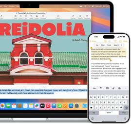 Aplikacja Klonowanie iPhone’a i ekran iPhone’a widoczny na ekranie MacBooka Air